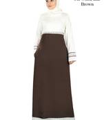 MyBatua Multicolor Poly Crepe Arabian Dailywear Islamic Muslim Long Abaya With Hijab