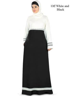 MyBatua Multicolor Poly Crepe Arabian Dailywear Islamic Muslim Long Abaya With Hijab 1
