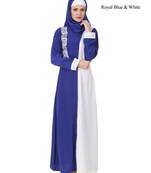 MyBatua Multicolor Polyester Arabian Dailywear Islamic Muslim Long Abaya With Hijab