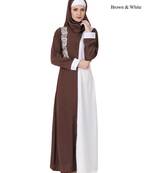 MyBatua Multicolor Polyester Arabian Dailywear Islamic Muslim Long Abaya With Hijab