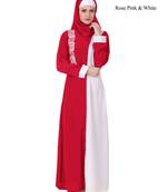 MyBatua Multicolor Polyester Arabian Dailywear Islamic Muslim Long Abaya With Hijab