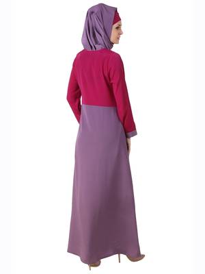 MyBatua Multicolor Polyester Arabian Dailywear Islamic Muslim Long Abaya With Hijab 2