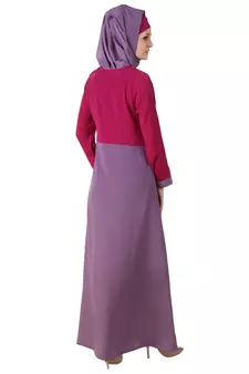 MyBatua Multicolor Polyester Arabian Dailywear Islamic Muslim Long Abaya With Hijab