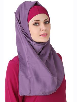 MyBatua Multicolor Polyester Arabian Dailywear Islamic Muslim Long Abaya With Hijab 4