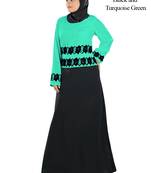 MyBatua Multicolor Polyester Arabian Dailywear Islamic Muslim Long Abaya With Hijab