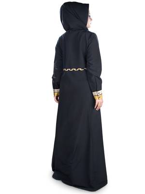 MyBatua Multicolor Poly Crepe Arabian Dailywear Islamic Muslim Long Abaya With Hijab 4