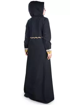 MyBatua Multicolor Poly Crepe Arabian Dailywear Islamic Muslim Long Abaya With Hijab