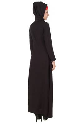 MyBatua Black Rayon Arabian Dailywear Islamic Muslim Long Abaya With Hijab 2