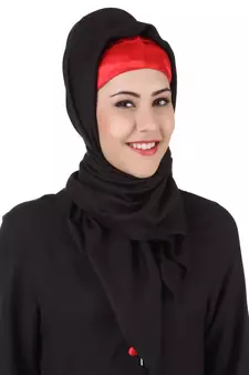 MyBatua Black Rayon Arabian Dailywear Islamic Muslim Long Abaya With Hijab