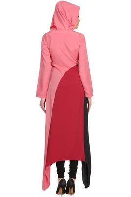 MyBatua Multicolor Polyester Arabian Dailywear Islamic Muslim Long Abaya With Hijab 3