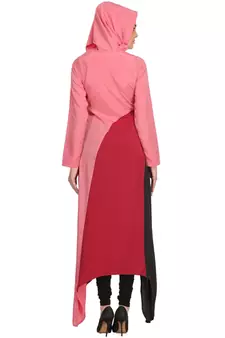 MyBatua Multicolor Polyester Arabian Dailywear Islamic Muslim Long Abaya With Hijab