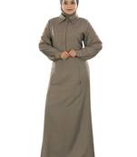 MyBatua Beige Rayon Arabian Dailywear Islamic Muslim Long Abaya With Hijab