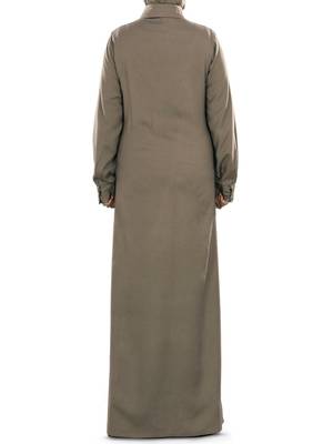 MyBatua Beige Rayon Arabian Dailywear Islamic Muslim Long Abaya With Hijab 3