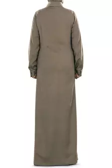 MyBatua Beige Rayon Arabian Dailywear Islamic Muslim Long Abaya With Hijab