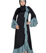 MyBatua Multicolor Polyester Arabian Dailywear Islamic Muslim Long Abaya With Hijab