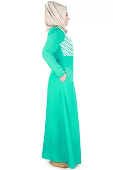 MyBatua Multicolor Polyester Arabian Dailywear Islamic Muslim Long Abaya With Hijab