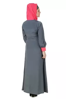 MyBatua Multicolor Polyester Arabian Dailywear Islamic Muslim Long Abaya With Hijab