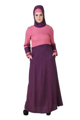 MyBatua Multicolor Rayon Arabian Dailywear Islamic Muslim Long Abaya With Hijab 1