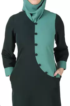 MyBatua Multicolor Polyester Arabian Dailywear Islamic Muslim Long Abaya With Hijab