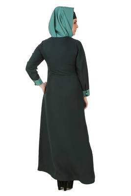 MyBatua Multicolor Polyester Arabian Dailywear Islamic Muslim Long Abaya With Hijab 3