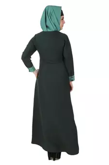 MyBatua Multicolor Polyester Arabian Dailywear Islamic Muslim Long Abaya With Hijab