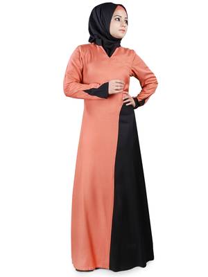 MyBatua Multicolor Rayon Arabian Dailywear Islamic Muslim Long Abaya With Hijab 1
