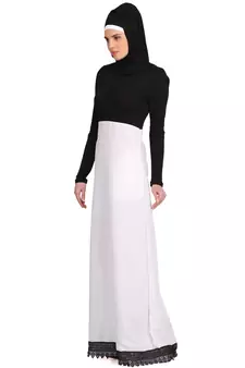 MyBatua Multicolor Polyester Arabian Dailywear Islamic Muslim Long Abaya With Hijab