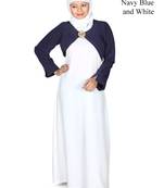 MyBatua Multicolor Polyester Arabian Dailywear Islamic Muslim Long Abaya With Hijab