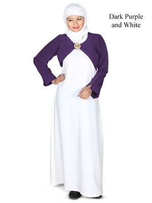 MyBatua Multicolor Polyester Arabian Dailywear Islamic Muslim Long Abaya With Hijab 1