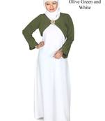 MyBatua Multicolor Polyester Arabian Dailywear Islamic Muslim Long Abaya With Hijab