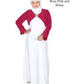 MyBatua Multicolor Polyester Arabian Dailywear Islamic Muslim Long Abaya With Hijab