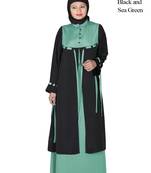 MyBatua Multicolor Polyester Arabian Dailywear Islamic Muslim Long Abaya With Hijab