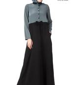 MyBatua Multicolor Polyester Arabian Dailywear Islamic Muslim Long Abaya With Hijab