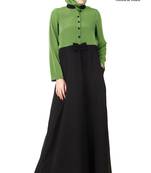 MyBatua Multicolor Polyester Arabian Dailywear Islamic Muslim Long Abaya With Hijab