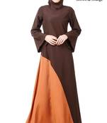 MyBatua Multicolor Polyester Arabian Dailywear Islamic Muslim Long Abaya With Hijab
