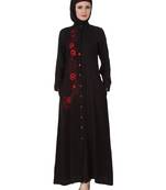 MyBatua Black Rayon Arabian Dailywear Islamic Muslim Long Abaya With Hijab