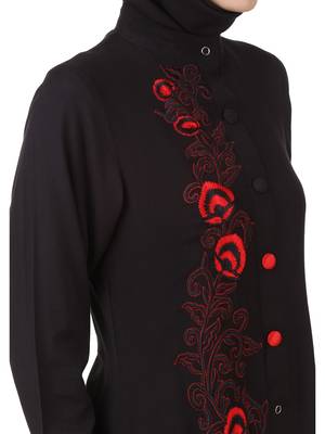 MyBatua Black Rayon Arabian Dailywear Islamic Muslim Long Abaya With Hijab 3