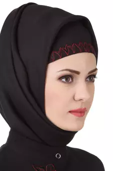 MyBatua Black Rayon Arabian Dailywear Islamic Muslim Long Abaya With Hijab