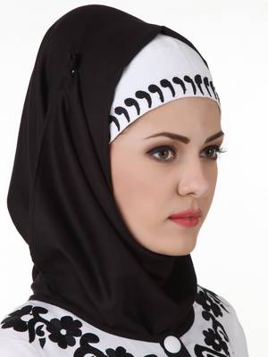 MyBatua White Rayon Arabian Dailywear Islamic Muslim Long Abaya With Hijab 4