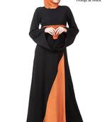MyBatua Multicolor Polyester Arabian Dailywear Islamic Muslim Long Abaya With Hijab