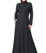 Black Rayon Abaya with Hijab