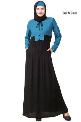 MyBatua Multicolor Rayon Arabian Dailywear Islamic Muslim Long Abaya With Hijab 1