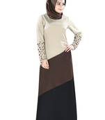 MyBatua Multicolor Polyester Arabian Dailywear Islamic Muslim Long Abaya With Hijab