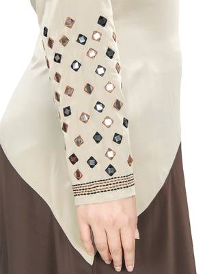 MyBatua Multicolor Polyester Arabian Dailywear Islamic Muslim Long Abaya With Hijab 2