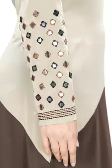 MyBatua Multicolor Polyester Arabian Dailywear Islamic Muslim Long Abaya With Hijab