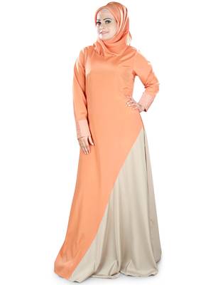 MyBatua Multicolor Polyester Arabian Dailywear Islamic Muslim Long Abaya With Hijab 1