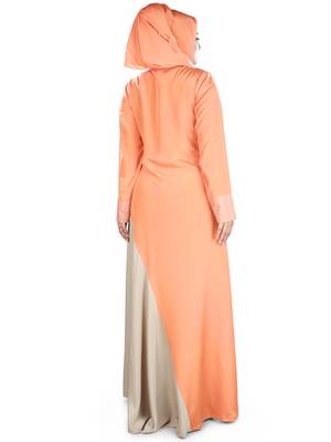 MyBatua Multicolor Polyester Arabian Dailywear Islamic Muslim Long Abaya With Hijab 4