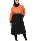 MyBatua Multicolor Polyester Arabian Dailywear Islamic Muslim Long Abaya With Hijab