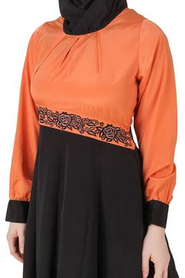 MyBatua Multicolor Polyester Arabian Dailywear Islamic Muslim Long Abaya With Hijab 2