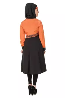 MyBatua Multicolor Polyester Arabian Dailywear Islamic Muslim Long Abaya With Hijab
